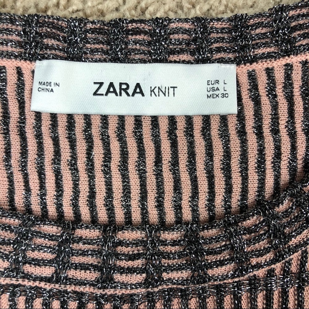 Zara knit metallic threads oversized dress - Picture 3 of 6